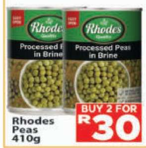 Rhodes Peas 410g