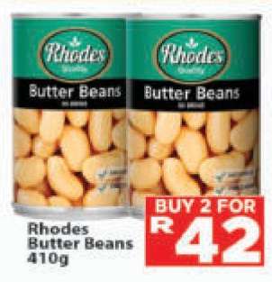 Rhodes Butter Beans 410g