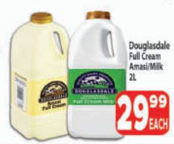 Douglasdale Full Cream Amasi/Milk 2L
