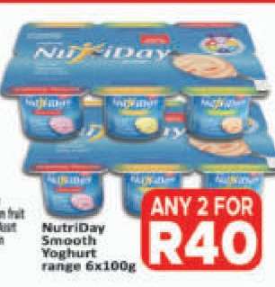NutriDay Smooth Yoghurt range