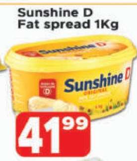 Sunshine D Fat spread 1Kg