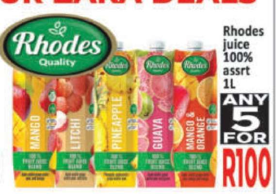 Rhodes juice 100% assrt 1L