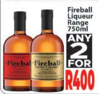 Fireball Liqueur Range 750ml