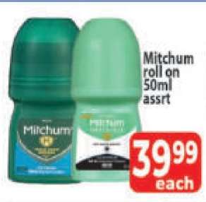 Mitchum roll on 50ml assrt