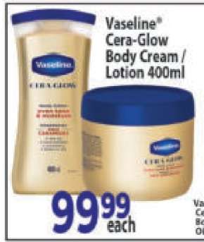 Vaseline Cera-Glow Body Cream / Lotion 400ml