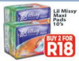Lil Missy Maxi Pads 10's