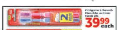 Colgate tBrush Double action twin pk