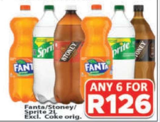 Fanta/Stoney/Sprite 2L
