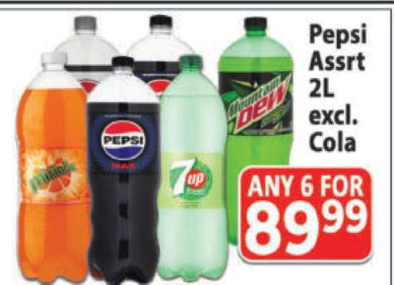 Pepsi Assrt 2L excl. Cola