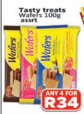 Tasty treats Wafers 100g assrt