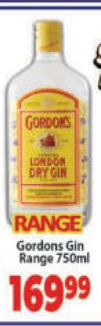 Gordons Gin Range 750ml