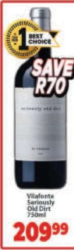 Vilafonte Seriously Old Dirt 750ml