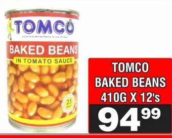 TOMCO BAKED BEANS 410G X 12's