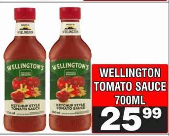 WELLINGTON TOMATO SAUCE 700ML