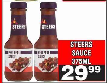 STEERS SAUCE 375ML