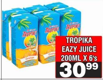 TROPIKA EAZY JUICE 200ML X 6's