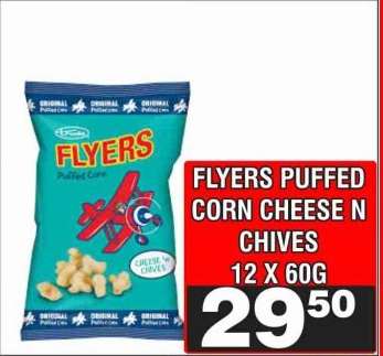 FLYERS PUFFED CORN CHEESE N CHIVES