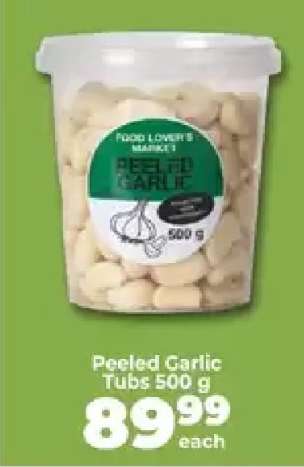 Peeled Garlic Tubs 500 g