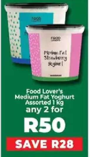 Food Lover’s Medium Fat Yoghurt Assorted 1 kg