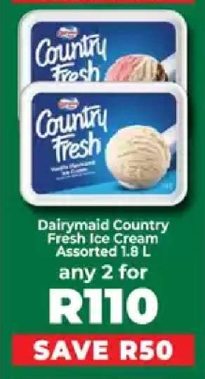 Dairymaid Country Fresh Ice Cream Assorted 1.8 L