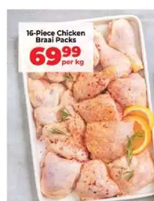 16 Piece Chicken Braai Packs