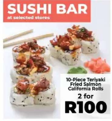 10-Piece Teriyaki Fried Salmon California Rolls