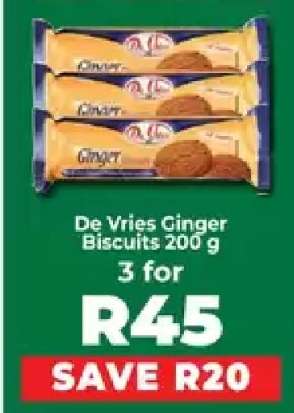 De Vries Ginger Biscuits 200 g