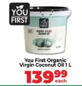 You First Organic Virgin Coconut Oil 1 L
