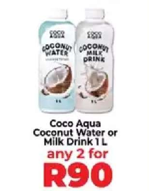 Coco Aqua Coconut Water or Milk Drink 1 L