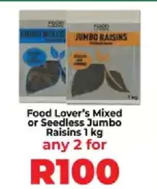 Food Lover’s Mixed or Seedless Jumbo Raisins 1 kg
