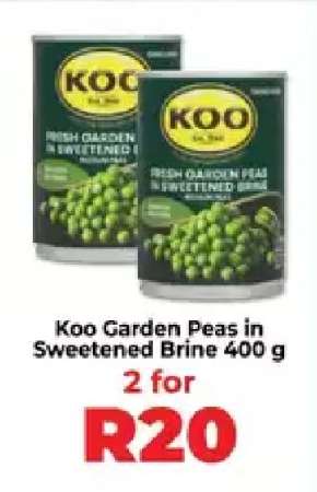 Koo Garden Peas in Sweetened Brine 400 g