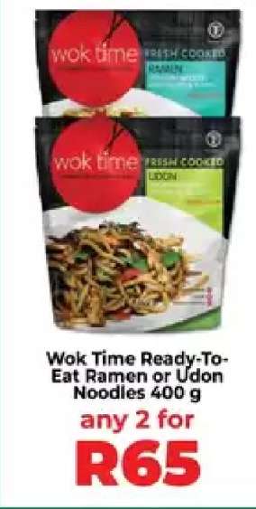 Wok Time Ready-To-Eat Ramen or Udon Noodles 400 g