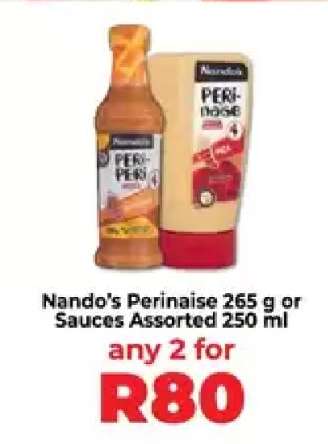 Nando's Perinaise 265 g or Sauces Assorted 250 ml