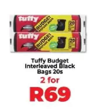 Tuffy Budget Interleaved Black Bags 20s