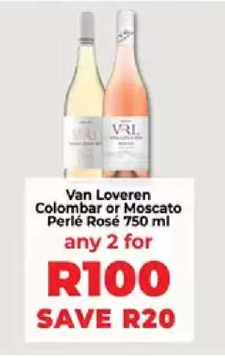 Van Loveren Colombar or Moscato Perlé Rosé 750 ml