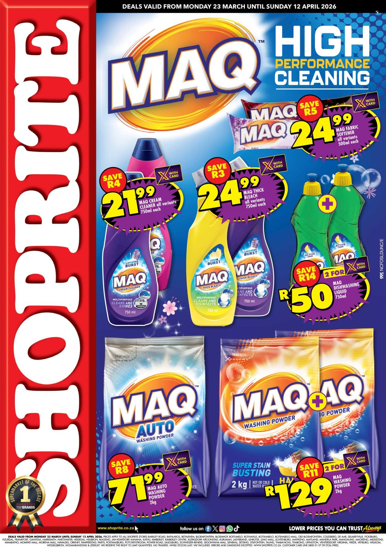 Shoprite specials - 23/03/2026 - 12/04/2026. Page 1