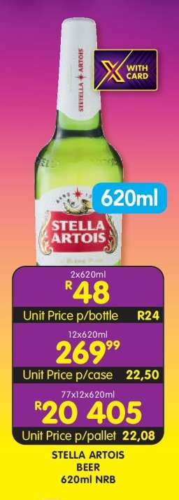 STELLA ARTOIS BEER 620ml NRB