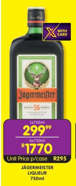 JÄGERMEISTER LIQUEUR 750ml