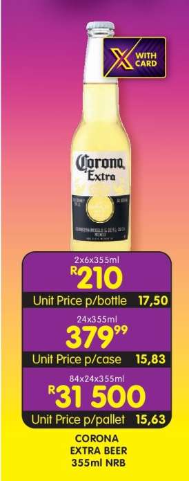 CORONA EXTRA BEER 355ml NRB