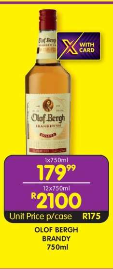 Olof Bergh Brandy 750ml
