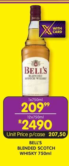 BELL'S BLENDED SCOTCH WHISKY 750ml