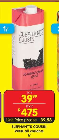ELEPHANT'S COUSIN WINE all variants