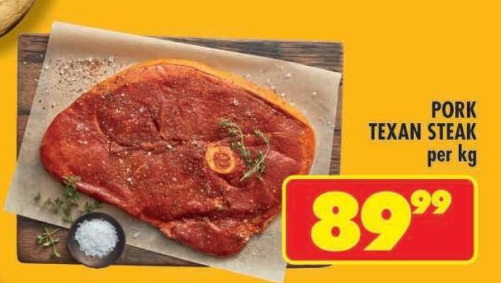 PORK TEXAN STEAK per kg