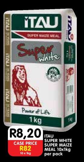 ITAU SUPER WHITE SUPER MAIZE MEAL 10x1kg per pack