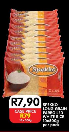SPEKKO LONG GRAIN PARBOILED WHITE RICE