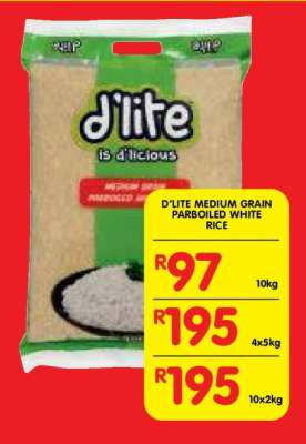 D'LITE MEDIUM GRAIN PARBOILED WHITE RICE
