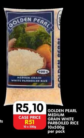 GOLDEN PEARL MEDIUM GRAIN WHITE PARBOILED RICE