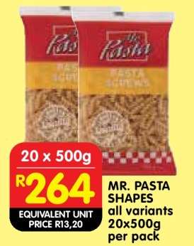 MR. PASTA SHAPES all variants 20x500g per pack