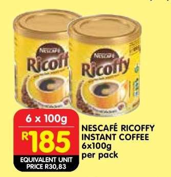 NESCAFÉ RICOFFY INSTANT COFFEE 6x100g