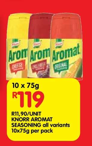 KNORR AROMAT SEASONING all variants 10x75g per pack